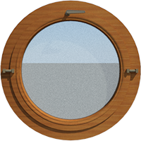 Деревянное окно - круг из лиственницы Модель 104